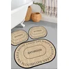 Lessentiel Maison Set prostirki za kupatilo Baindos, 3 Komada, Bež