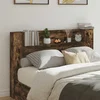 vidaXL Vzglavje Dimljeni oreh 160 x 16,5 x 103,5 cm Konstruiran les