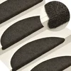 Prostirke za stepenice, samoljepljive, 15 kom 56x17x3 cm, antracit, poluokrugle