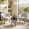 ATELIER DEL SOFA Fotelje i klub stočić Lida Black White