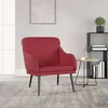 Fotelja crvena boja vina 63 x 76 x 80 cm od umjetne kože