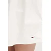 Bombažna obleka Tommy Jeans bela barva, DW0DW20341
