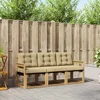 Set vanjskih sofa s jastukom 3 pcs Bijela i bež