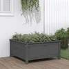Vrtna sadilica siva 82,5 x 82,5 x 39 cm od masivne borovine