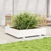 Vrtna sadilica bijela 110 x 110 x 26,5 cm od masivne borovine