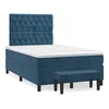 VIDAXL Box spring postelja z vzmetnico temno moder 120x190 cm žamet