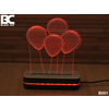 Black Cut 3D Lampa jednobojna - Baloni ( B001 )