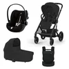 Cybex Voziček 3v1 Balios bundle + AMYA moon black