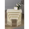 Hanah Home set od 4 umetnutih stočića Zeyra Avangart, krem