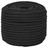 vidaXL Večnamenska uporabna vrv 14 mm 25 m Črna PP