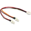 Delock 89343 Molex 3 pin ženski - Molex 3 pin moški (ventilator), 22 cm