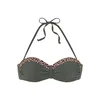 LASCANA Bikini zgornji del bež / zlata / temno zelena / črna