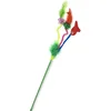 shumee Yarro | Mačja igrača | Zelena ribiška palica s perjem in ribami 40 cm - Zelena ribiška palica s perjem in ribami 40 cm