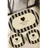 Lessentiel Maison Set prostirki za kupatilo Best Wish, 3 komada, Crno-beli