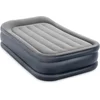 INTEX Vazdušni krevet Queen Deluxe Pillow Rest, Svetlosivi