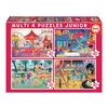 Puzzle Multi 4 Junior Park atractions+Childrens party Educa 20-40-60-80 dielov EDU18601