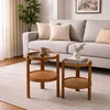 Hanah Home set od 2 umetnutih stočića Golf 2, orah