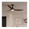 Eglo 35113 - LED plafonski ventilator PORTSEA LED/19W/230V O132 cm braon + sa daljinskim upravljačem