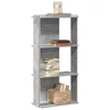 Regal za knjige s 3 razine boja betona 60x30x120 cm drveni