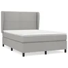 Vidaxl Box spring posteljni z vzmetnico svetlo siv 140x190 cm blago