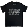 AC/DC Back In Black EU Tour 25 (Back Print & Ex-Tour) Black M Majica