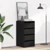 Ormar s ladicama Crna 40 x 41 x 76 cm Konstruirano drvo