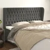 Vidaxl vidaXL Vzglavje s krilci temno sivo 203x23x118/128 cm žamet