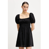 Tommy Jeans Poletna obleka Voile DW0DW21334 Črna Regular Fit
