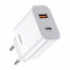Kućni punjač Remax RP-U68 USB-A USB-C PD20W beli