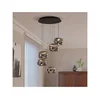 Eglo 390434 - LED prigušiva luster na sajli HORTUNAS 5xLED/5,8W/230V crna/dimljena