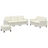 3-dijelni set sofa krem baršunasti