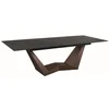 Casa Padrino designer dining table black/brown 200-250 x 98 x H. 76 cm - Extendable dining room table with glass ceramic top - Dining room furniture - Designer furniture