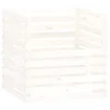 Vidaxl Kompostnik bel 80x80x78 cm trdna borovina