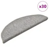 shumee vidaXL Stopniščne preproge 30 kosov svetlo sive 56x17x3 cm