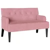 Vidaxl Chesterfield klop Roza 112 x 65,5 x 75 cm Žamet