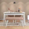 HANAH HOME Trpezarijski set Santiago White Stone