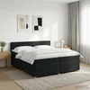 vidaXL Postelja boxspring z vzmetnico Črna 200 x 200 cm Blago