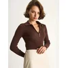 Bianco Lucci Pulover Pullover temno rjava