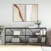Konzolni stol crni 180x30x75 cm od konstruiranog drva i željeza