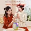 Haomuren Bluetooth karaoke zvučnik sa 2 mikrofona, HiFi, Beli