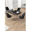 Hanah Home Trpezarijski set, 5 komada, Crni