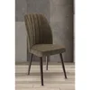 Hanah Home set trpezarijskih stolica Platinum 2 kom, braon tkanina Jerry, braon metalne noge