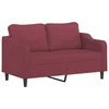 Dvosjed od tkanine crvena boja vina 140 cm