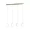 Eglo Enaluri visilica/4, led, 4x5,4w, 4x630lm, duž 1100, nikl-mat/plastika