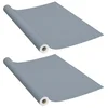 Samoljepljive folije za namještaj 2 kom sive 500 x 90 cm PVC