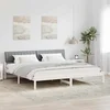 Okvir kreveta s uzglavljem Bijela i svijetlosiva 200 x 200 cm