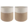 Set saksija za biljke 2 pcs Prirodna i bijela O 28 x 28 cm