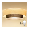 Brilagi - LED stropno svetilo BOHO STYLE 3xE27/15W/230V, premer 80 cm, kremno/rjavo