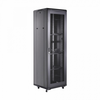 DATECH kabinet 42U 2055 600x600 črn perf. vrata sp./zd.+polica DT3.6642.9001
