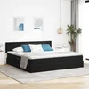 Krevet s od storage s madracem Crna 200 x 200 cm Baršun